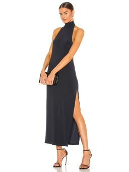Norma Kamali - Halter Turtle Side Slit Gown