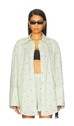 ROTATE - Poplin Oversized Shirt