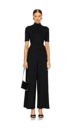 Susana Monaco - Mock Neck Short Sleeve Jumpsuit
