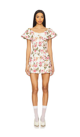 Tanner Fletcher - Gretchen Wide Neck Mini Dress