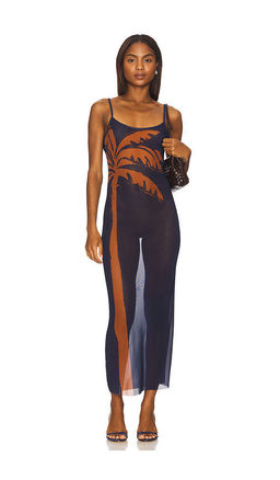 Weworewhat - Mesh Scoop Maxi Slip Dress