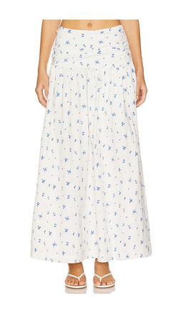 Weworewhat - Ruched Waist Midi Skirt