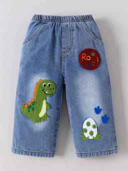Hopscotch - Dino Chenille Embroidery Denim Jeans