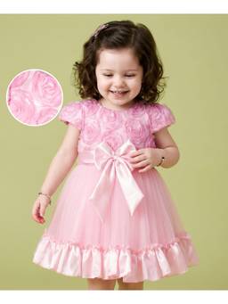 Mark & Mia - Pink Half Sleeve Party Dress