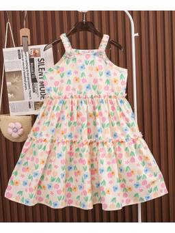 Mark & Mia - Beige Floral One Piece Dress