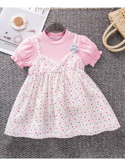Mark & Mia - White Polka Dots One Piece Dress