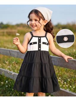 Mark & Mia - Black Colorblock One Piece Dress