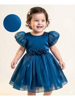 Mark & Mia - Navy Blue Half Sleeves Party Dress