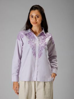 B77 - Blake Cotton Striped Shirt with Embroidery