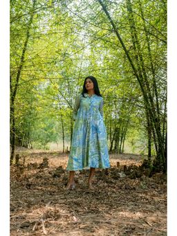 Sutra Art of Clothing - Bluegrass Marble Pure Cotton Dress