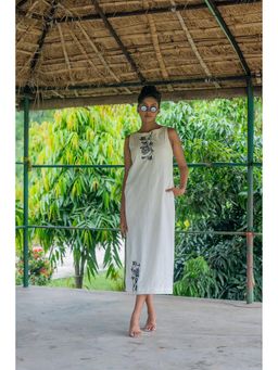 Sutra Art of Clothing - White South Cotton Dress