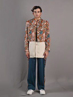 Bohame - Ren Digital Print Bandhgala (Set of 3)