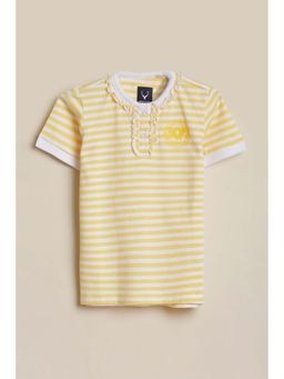 Allen Solly - Yellow Stripe Casual T-Shirt