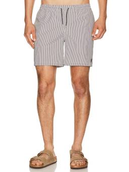 ALLSAINTS - Stripe Men's Recycled Polyester Drawstring Swimwear Grey
