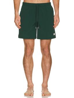 Bather - Recycled Nylon Men's Drawstring Mesh-Lined Swim Trunks Green