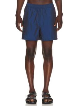 Bather - Iridescent Men's Recycled Nylon Mesh-Lined Swim Trunks Blue