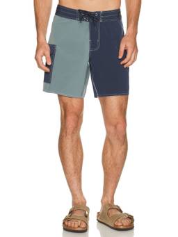 Brixton - Classic 17 Men's Drawstring Cargo Pocket Swim Trunks Multi-Color
