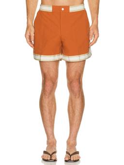 CHE - Polyamide Men's Zip Fly Swim Shorts Orange