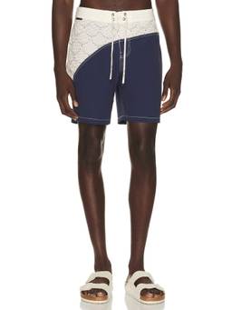 Dark Seas - Lightweight Men's Stretch Nylon Boardshorts Navy Blue