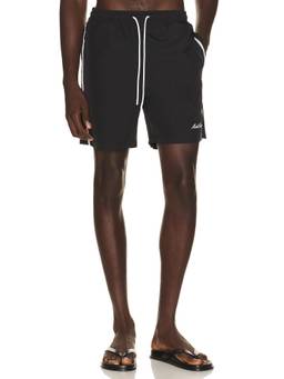 Motel Margarita - Lightweight Men's Drawstring 3-Pocket Swim Trunks Black