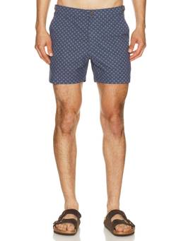 Marine Layer - Tailored 5 Men's Lightweight Ripstop Swim Trunks Navy Blue