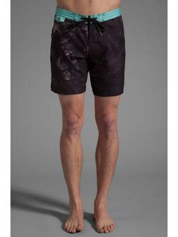 Rhythm - Midway Men's Drawstring 3-Pocket Swim Trunks Black