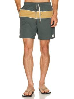 Rhythm - Midway Beach Men's Drawstring Swimwear Shorts Green