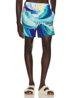 Trunks Surf & Swim Co. - 6.5 Men's Mesh Lined 3-Pocket Swim Shorts Multi-Color