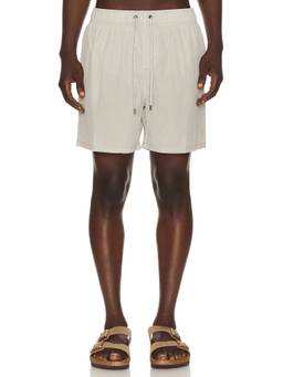 Vintage Summer - Vintage Wash Men's Drawstring Swimwear Shorts Beige