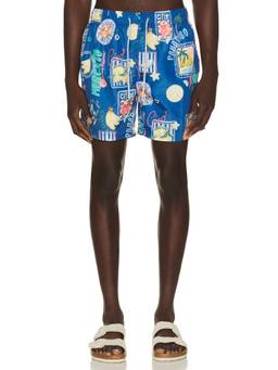 Vintage Summer - Swim Volleys Men's Drawstring Mesh Lined Swimwear Blue