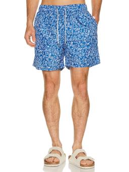 Vintage Summer - Men's Drawstring Mesh Lined Swimwear Blue