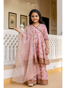 Cutiediva - Girls Festive Kurta & Sharara with Dupatta (Set of 3)