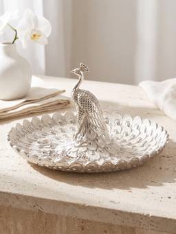 Trovea's - Imperial Plume Centerpiece German Silver Decorative Serving Tray