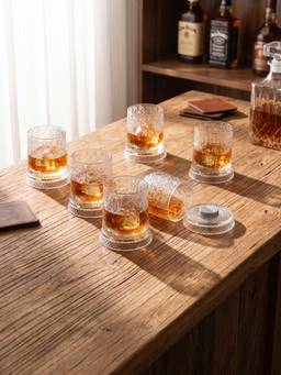 Trovea's - Radiance Revolve Single Malt Crystal Whiskey Glasses (Pack of 6)