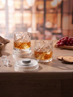 Trovea's - Diamond Drift Single Malt Crystal Whiskey Glasses (Pack of 2)