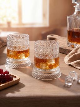 Trovea's - Infinity Spin Single Malt Crystal Whiskey Glasses (Pack of 2)