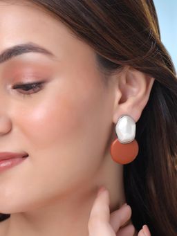 Yellow Chimes - White Pearl Drop Earrings