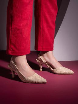Hydes N Hues - Premium Quality Material with Self Design Comfortable Mules Heels