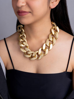 Joker and Witch - Joker & Witch Pretty Please Chunky Chain Gold Necklace