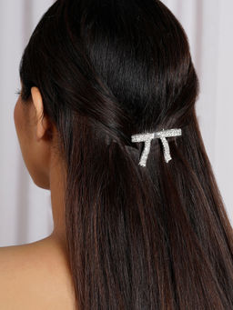 Joker and Witch - Joker & Witch Silver Paulette Bow Hair Clip