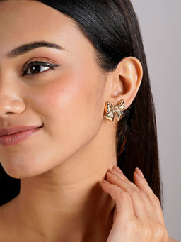 Joker and Witch - Joker & Witch Rose Gold Theodora Bow Style Earring