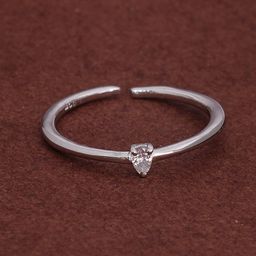 Palmonas - 925 Sterling Silver Tiny Pear Stone 925 Silver Ring