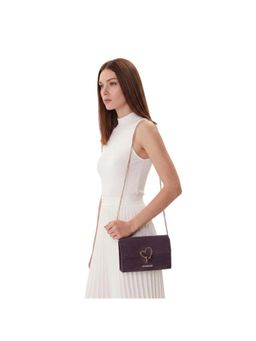 Love Moschino - Purple Heart Logo Crossbody Sling Bag