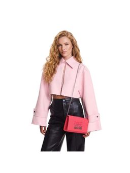 Love Moschino - Pink Logo Applique Crossbody Sling Bag