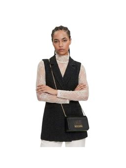 Love Moschino - Black Logo Applique Crossbody Sling Bag