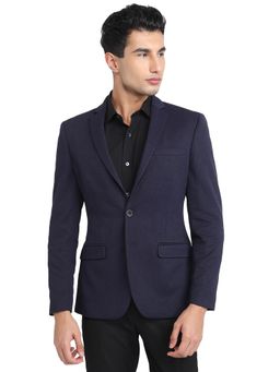 Park Avenue - Blue Terylene Solid Blazer