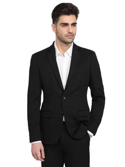 Park Avenue - Black Terylene Solid Blazer