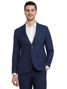 Park Avenue - Blue Tencel Spandex Solid Blazer
