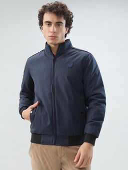 Raymond - Blue Polyester Solid Reversible Jacket
