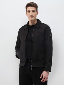U.S. Polo Assn. Denim Co. - Black Polyester Solid Jacket